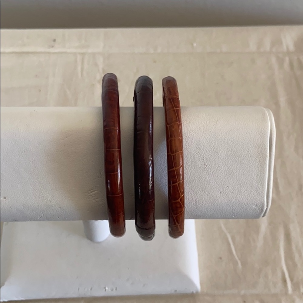 NWOT Leather Bangle Bracelets